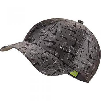 NIKE Sportswear Heritage86 Swoosh - Gorra con Visera para Hombre, Color Negro o Gris, única