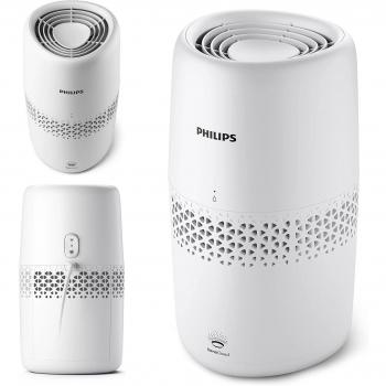 Humidificador de Aire Philips Serie 2000 HU2510/10, Tecnología NanoCloud, Capacidad del Tanque de Agua 2L, Eficaz para Habitaciones hasta 31 m², Reducción de Bacterias