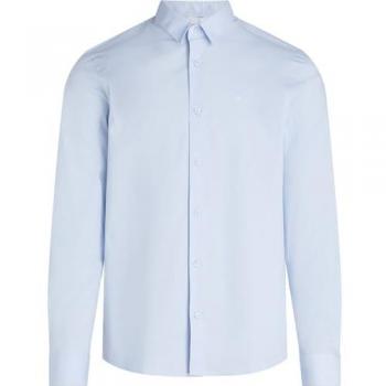 Calvin Klein Men's Slim Fit Long Sleeve Stretch Poplin Shirt - Calm Blue