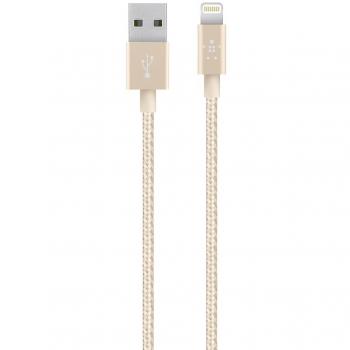 Belkin MIXIT - Cable metálico de Lightning a USB con certificación MFi para iPhone XS, XS Max, XR, X, 8/8 plus y otros