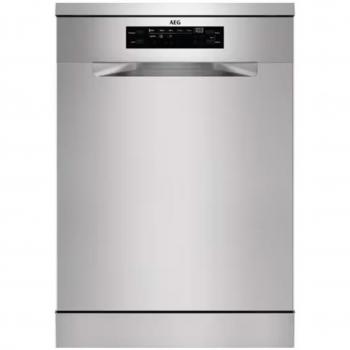 AEG FFB74907ZM Lavavajillas Libre Instalación 14 Cubiertos Clase Energética C Inverter 3ª Bandeja Acero Inoxidable 60 cm 44 dB con SatelliteClean y