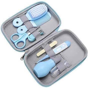 Kit para el cuidado de la salud del bebé, kit para el cuidado del bebé, 8 piezas Práctico diario cortaúñas para bebé tijeras cepillo para el cabello peine conjunto de cuidado de manicura