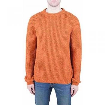 TIMBERLAND - Men's Orange ribbed knit sweater - Size XL
