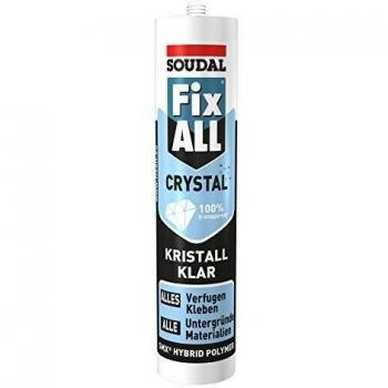 Soudal Fix ALL crystal, la solución perfecta para 100% TRANSPARENTE y flexible verklebungen y verfugungen, transparente, cartucho: 290 ml