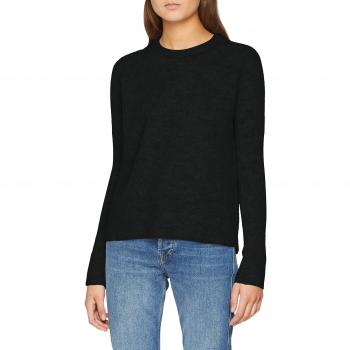 Noisy May Nmelvitta L/s O-Neck Knit Noos, suéter para Mujer, Gris Jet Set, 42