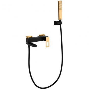 Grifo monomando para baño o ducha Suecia negro oro brillo Imex