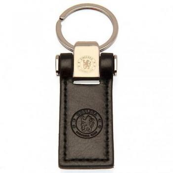 Llavero de cuero del Chelsea FC Negro/plata One Size