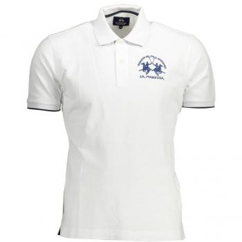 La Martina Elegant Short-Sleeved White Polo for Men - S
