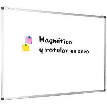 Phoenix Technologies - Pizarra magnética blanca con marco de aluminio y bandeja para rotuladores
