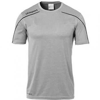 uhlsport Stream 22 Shirt Shortsleeved Camiseta de Entrenamiento, Hombre, Gris Oscuro Mezcla/Negro, 152