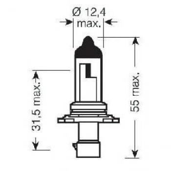 Lámpara Halógena OSRAM 9006XS para Faro de Carretera Jeep Grand Cherokee 51W P22d
