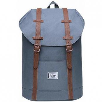KAUKKO Mochila Tipo Casual de Hombre y Mujer para Portátil para Escuela, Viajes o Senderismo Mini tamaño Gris