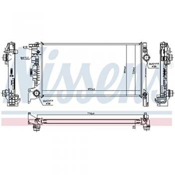 Radiador de refrigeración del motor NISSENS 606564