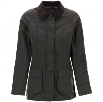 Barbour Women's Beadnell Wax Jacket in Olive | Size 14 | LWX0668