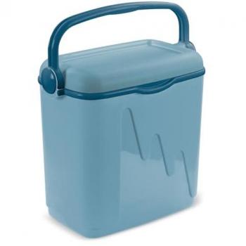 Nevera portátil Curver 20L azul claro con tapa extraíble y asa de bloqueo, ideal para picnic, camping, playa y pesca