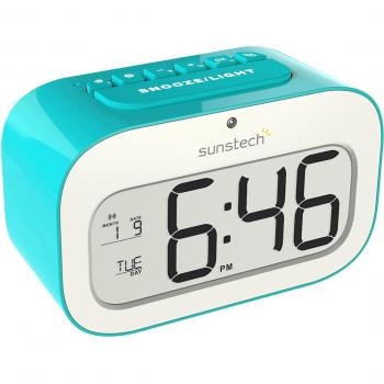 Sunstech CKD30BL - Despertador, con alarma y calendario, color azul