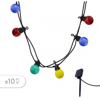 Guirnalda de Luces LED Lumisky Globes Party 5,7 m con 10 globos, tipo solar y diseño para fiestas guinguette