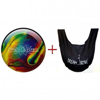 'Bowlingball – Principiantes y räum Ball probowl Violet/Blue/Yellow Sparkle 8 Lbs hasta 15 Lbs + See Saw Saco de balón para limpiar Dream Bowl – para hombre y mujer – zurdos y diestros blau gelb weiß grün rot orange braun schwarz rosa T