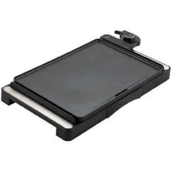 Plancha de Cocina Eléctrica JATA JEGR1246 Negra 2000 W, Antiadherente y Fácil Limpieza