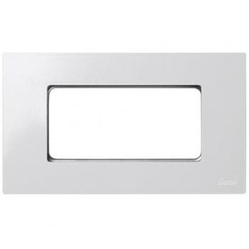 Placa Americana Blanca 4 Módulos Estrechos Simon 27 Play 2700614-030