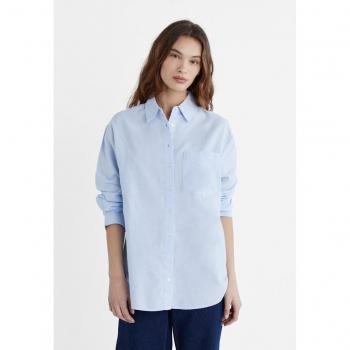 Sky Blue Oversized Poplin Shirt - Size L