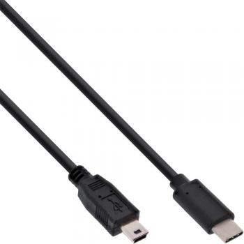 Cable USB 2.0 Tipo C a Mini-B de 5m, Negro