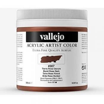Vallejo : Artist Acrylic Paint : 500ml Pot : Burnt Rose Dark