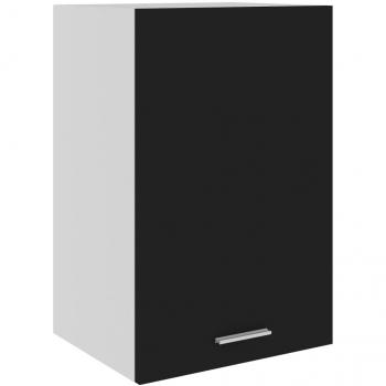 Armario colgante de cocina de aglomerado negro 39,5x31x60 cm, mueble colgante negro de madera multicapa 39,5x31x60 cm, armario colgante de cocina contr