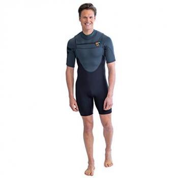 Traje neopreno Jobe Perth Chestzip manga corta 3/2 mm negro gris