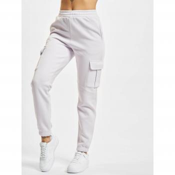 Urban Classics Women's High Waist Cargo Sweat Pants in Soft Lilac 4XL