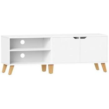 Mueble de TV Rústico Marrón de 2 Puertas con Estantes Ajustables para Televisores de hasta 60 Pulgadas