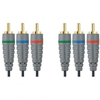 Bandridge BVL3305, cable video 3x RCA-RCA, oro, 5 metros