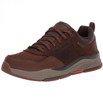 Zapatillas Skechers Benago Hombre Marrón Gris Naranja Impermeables 42.5 - Estilo y Comodidad