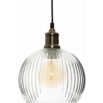 Lámpara colgante de cristal transparente con diseño moderno de 20cm y 40W