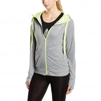 adidas Prime Women's Hooded Jacket grey Medium Grey Heather/Frozen Yellow F15 Size:XS