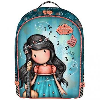 Mochila Escolar Acolchada Gorjuss This One's for You Turquesa 32 x 45 x 13.5 cm