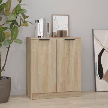 Aparador de madera contrachapada 60x30x70 cm en roble Sonoma, Mueble de Almacenaje de Salón, Buffet moderno, Armario Auxiliar y Armario de Almacenamiento
