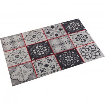 Alfombrilla Versa Mosaico Gris Cocina Poliéster (50 x 2 x 80 cm)