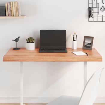 vidaXL Treated Solid Wood Oak Table Top Light Brown 100x60x(2-6) cm