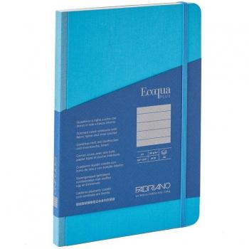 Libreta A5 Rayado Tejito Ecoqua Plus Fabriano Boutique Turquesa