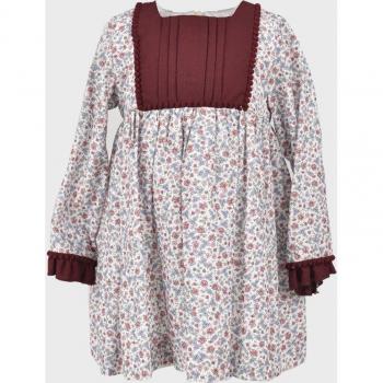 La Ormiga Vestido de bebé niña de manga larga con flores