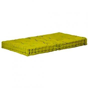 Green Cotton Pallet Cushion 120x80x10 cm