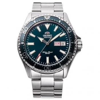 Orient Kamasu Automatic Mechanical Sports Watch 42mm Silver Grey/Green Sapphire Unisex