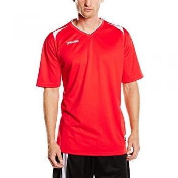 Spalding Bekleidung Teamsport Attack Shooting Shirt - Camiseta de running para hombre, color rojo/blanco, talla XL