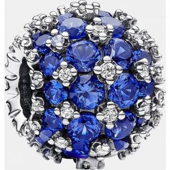Charm Pandora Moments Redondo Azul con circonitas y cristales