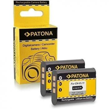 2x Bateria Nikon EN-EL11 | Olympus Li-60B | Pentax D-Li78 para Nikon Coolpix S550 | S560 | S600 | Olympus C-575 | FE-370 | X-880 | Pentax Optio M50 | S1 | V20 | W80 | Ricoh R50 | Sanyo Xacti