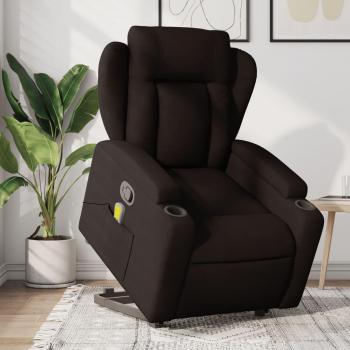 Silla de masaje reclinable de pie de tela en Gris claro, Gris oscuro y Negro - Sillón cómodo para dormitorio y sala de relajación