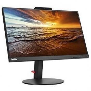 Lenovo ThinkVision T22v-10 21.5 FHD IPS Monitor 4 ms HDMI 1.4 + DP 1.2 + VGA 3 lados sin bordes Regulable en altura Rotacion vertical en la peana con altavoces y cámara - Negro