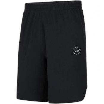 Pantalones de running La Sportiva Sudden Short negro hombre, pantalón corto de trail running para hombre La Sportiva Sudden Short (Black/Cloud), pantalón corto deportivo La Sportiva Sudden negro
