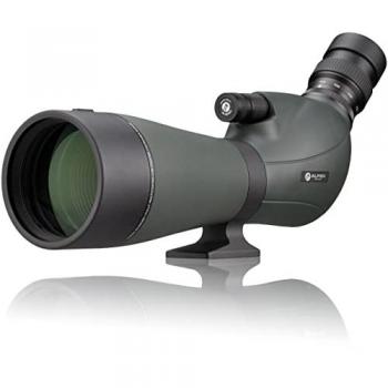 Telescopio Terrestre Alpen Wings 20-60x80, Luminidad intensa incluso en crepúsculo, ángulo de visión de 45°, Cristal BK-7, Impermeable, Apto para usuarios de G